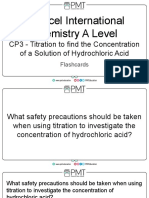 Flashcards - CP3 Titration To Find The Concentration of A Solution of Hydrochloric Acid - Edexcel IAL Chemistry A-Level