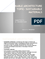 Sustainable Architecture Topic-Sustainable Materials