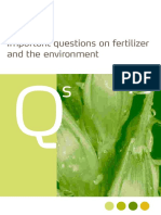 Important Questions On Fertilizer and The Environment