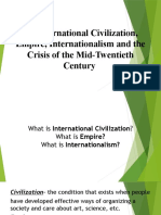 An International Civilization, Empire, Internationalism and The Crisis of The Mid-Twentieth Century