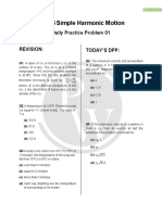 CH-16 Simple Harmonic Motion: Daily Practice Problem 01 Revision: Today'S DPP