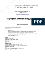 Instructions For Installing A Retrofit Cruise Control System To A New Shape 3C Passat