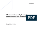 A Review of Battery Life-Cycle Analysis: State of Knowledge and Critical Needs