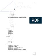 1 Question Forms 1.1 Match The Questions and Answers. Underline The Question Words