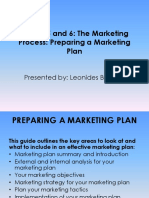 Lesson 5 and 6: The Marketing Process: Preparing A Marketing Plan