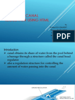 Design of Canal Regulator Using HTML