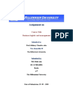 Logistic Final XM Asssignment