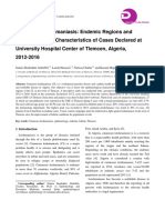 Cutaneous Leishmaniasis: Endemic Regions and Epidemiological Characteristics of Cases Declared at University Hospital Center of Tlemcen, Algeria, 2012-2016