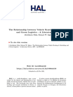 The Relationship Between Vehicle Routing & Scheduling and Green Logistics - A Literature Survey