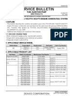 Service Bulletin: Fuel Injection Pump