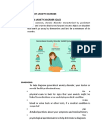 Main Classification of Anxiety Disorder