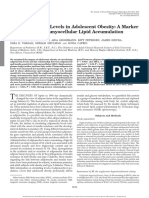 Low Adiponectin Levels in Adolescent Obesity: A Marker of Increased Intramyocellular Lipid Accumulation