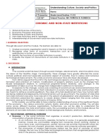 Ucsp Module 8 Economic and Nonstate Institutions PDF