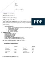 Sample Cost Analysis