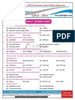 Gpat Questions: It May Helps You in Focusing Your Exam Preparation