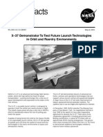 NASA Facts X-37 Demonstrator To Test Future Launch Technologies in Orbit and Reentry Environments 2001