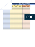 Elaboracion de Plantilla para Plan de Mantenimiento