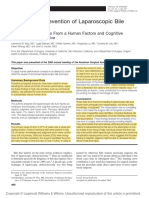 Causas y Prevencion de Las Lesiones Ductales Por Via Laparoscopica. 2002