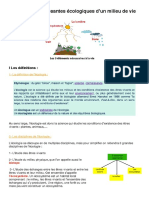 CH 1 Les Composantes Écologiques Des Milieux de Vie