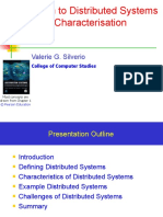 Introduction To Distributed Systems and Characterisation: Valerie G. Silverio