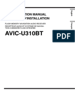 AVIC-U310BT: Installation Manual Manuel D