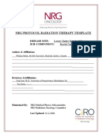 NRG Protocol Radiation Therapy Template: Disease Site: Sub-Component