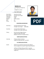 Ricardo H. Mendoza JR.: Personal Particulars