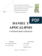 Cuestionario Daniel y Apocalipsis 3