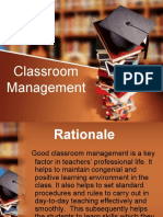 Classroom Management Styles and Rationale