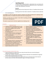 PAS 10 Events After The Reporting Period