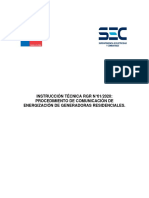 RGR #01-2020, Procedimiento de Comunicacion de Energizacion de Generadoras Residenciales V3-1