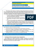 Analyzing The External Environment of The Firm