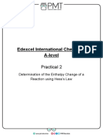 Practical Notes - CP2 Enthalpy Change of A Reaction Using Hess's Law - Edexcel Chemistry International A Level