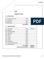 B+G+2 Residential Building ST.: Summary of Prices