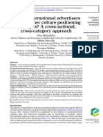 How Do International Advertisers Use Consumer Culture Positioning Strategies? A Cross-National, Cross-Category Approach