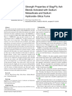 Strength Properties of Slag and Fly Ash Blends Activated With Sodium Metasilicate, Sodium Hydroxide and Silica Fume