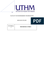 Tutorial 1 - BNJ 10203 Statics