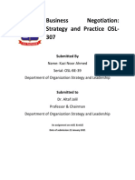 Business Negotiation: Strategy and Practice OSL-307