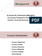 Strategic Management: A Course For Tomorrow's Managers