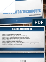 Calculator Techniques Part 1