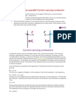 Force Between Two Parallel Current Carrying Conductor