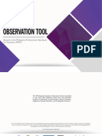 Classroom Observation Tool: Based On The Philippine Professional Standards For Teachers (PPST)