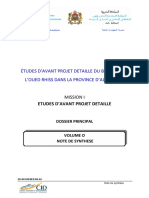 Études D'Avant Projet Detaille Du Barrage Sur L'Oued Rhiss Dans La Province D'Al Hoceima