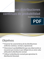 Algunas Distribuciones Continuas de Probabilidad