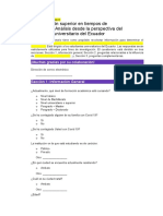 ENCUESTA. Influencia Del Covid 19 en La Educacion Superior Tics UTA