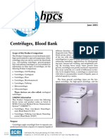 Centrifuges, Blood Bank: June 2003