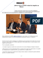 Comment Les Membres de La CGEM Voient Les Impôts Au Maroc