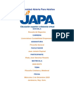 Filosofía General - Tarea 8 - Filosofía Cristiana y Medieval