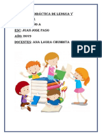 SECUENCIAS DIDÁCTICAS ABRIL y MAYO DE 2° AÑO 2019