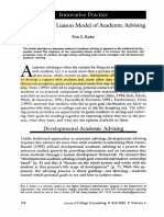 A Counseling Liaison Model of Academic Advising